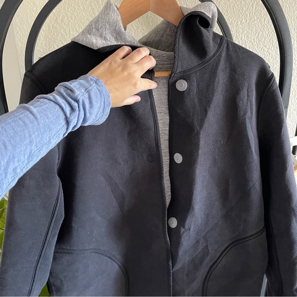 Lululemon Urban Horizons Jacket Reversible Gray Heather Black Midweight Size Med - Picture 11 of 16